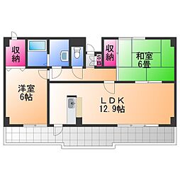 クレールI・K 2LDKの間取図画像