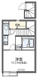 レオネクストRIVE MIII 2階1Kの間取り