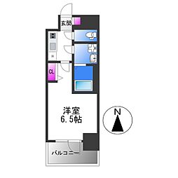S-RESIDENCE高井田beleta 5階1Kの間取り