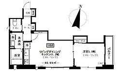 フォルクA・T 1階1LDKの間取り