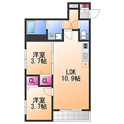 間取図画像 2LDK