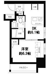 エステムプラザ飯田橋タワーレジデンス 11階1DKの間取り