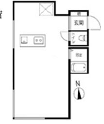 rocaso ワンルームの間取図画像