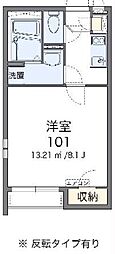 サニープレイス宮前平 1Kの間取図画像