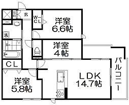 Cliviadeux 3LDKの間取図画像