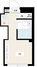 JR京浜東北・根岸線 大森駅 徒歩8分の賃貸マンション 4階ワンルームの間取り