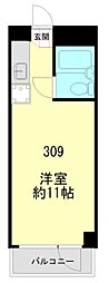 リレント山下町 ワンルームの間取図画像