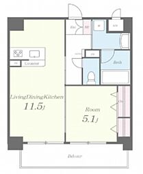 Osaka Metro御堂筋線 長居駅 徒歩2分の賃貸マンション 5階1LDKの間取り