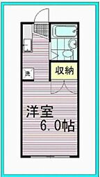 平山第一コーポ 1階1Kの間取り