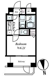 サンテミリオンお茶の水 12階1Kの間取り
