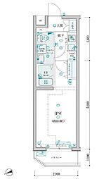 ジェノヴィア桜上水スカイガーデン 1Kの間取図画像