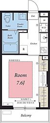 リブリ・コンフォルト 1Kの間取図画像