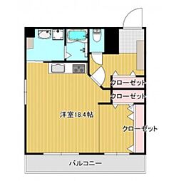 チサンマンション第一博多 ワンルームの間取図画像