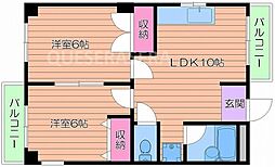 Osaka Metro谷町線 太子橋今市駅 徒歩7分の賃貸マンション 1階2LDKの間取り