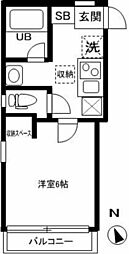 MonteRio新小岩 1Kの間取図画像