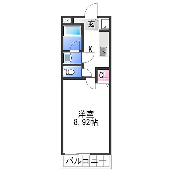 ヴィラ ソレイユ ｜和歌山県和歌山市今福５丁目(賃貸アパート1K・2階・27.00㎡)の写真 その2