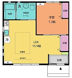 パルハウス 1LDKの間取図画像