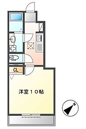キャメロット 1Kの間取図画像