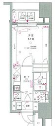 東京蒲田スクエアタワー 1Kの間取図画像