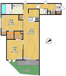 ゲートフロント 2LDKの間取図画像