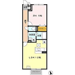 フィオーレ・ＴＡＭＡ 1階1LDKの間取り