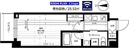 ステージファースト桜新町 1Kの間取図画像