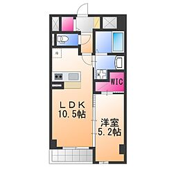 ピュアシンフォニー 1LDKの間取図画像