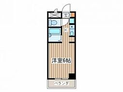 サザンクロス 1Kの間取図画像