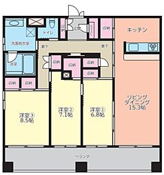 ベラカーサ秋葉原 11階3LDKの間取り