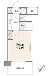 アルテーヌ新横浜 1Kの間取図画像