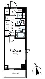 ルーブル大森六番館 3階1Kの間取り