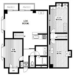 CIDER HOUSE SOUWA 5階1LDKの間取り