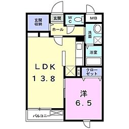 ラニー・ヒル・ヴィレッジ 1LDKの間取図画像