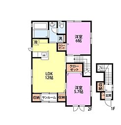 グレース 2LDKの間取図画像