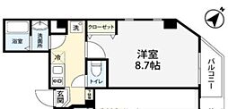 サンライズヴィラ 1Kの間取図画像