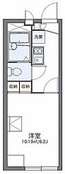 レオパレスロータス 1階1Kの間取り