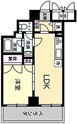 センターまちや 12階1LDKの間取り