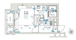 Verona門前仲町Lusso 5階1Kの間取り