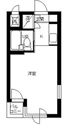スカイコート西谷 ワンルームの間取図画像