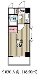 フェースタワー2 1Kの間取図画像