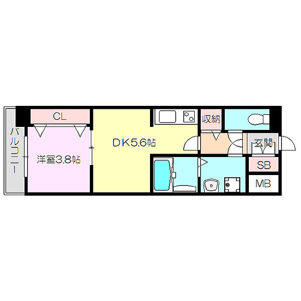 スプランディッド新大阪ＥＡＳＴ ｜大阪府大阪市東淀川区淡路１丁目(賃貸マンション1DK・4階・28.24㎡)の写真 その2