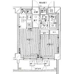 ウィンベルデュエット梅島第四 4階1DKの間取り