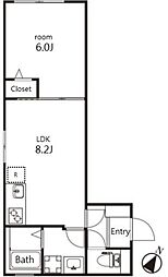 Ｖｓｔｙｌｅ幡ヶ谷 3階1LDKの間取り
