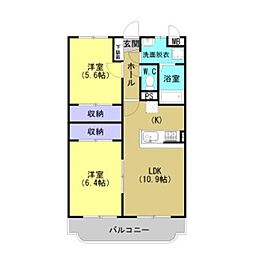 センチュリー3 2LDKの間取図画像