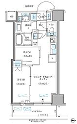 パークアクシス住吉ガーデンスクエア 2LDKの間取図画像