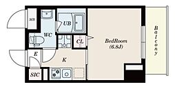 S-RESIDENCE松戸Licht 13階1Kの間取り
