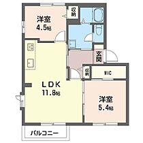 ディアス美野里 00201 ｜ 千葉県松戸市二十世紀が丘美野里町91-2（賃貸アパート2LDK・2階・50.70㎡） その2