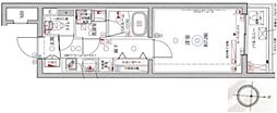 CREVISTA氷川台 1Kの間取図画像