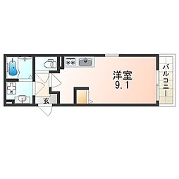 premiere1 ワンルームの間取図画像