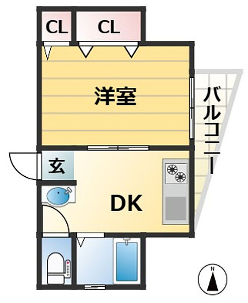 兵庫県神戸市灘区倉石通５丁目(賃貸マンション1DK・2階・24.00㎡)の写真 その2
